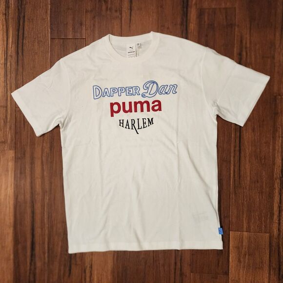 Puma x Dapper Dan With Love From Harlem White T-Shirt Men's Medium 620863-02 - Picture 1 of 7